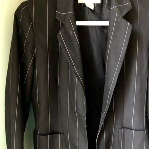 Black Pinstripe Blazer